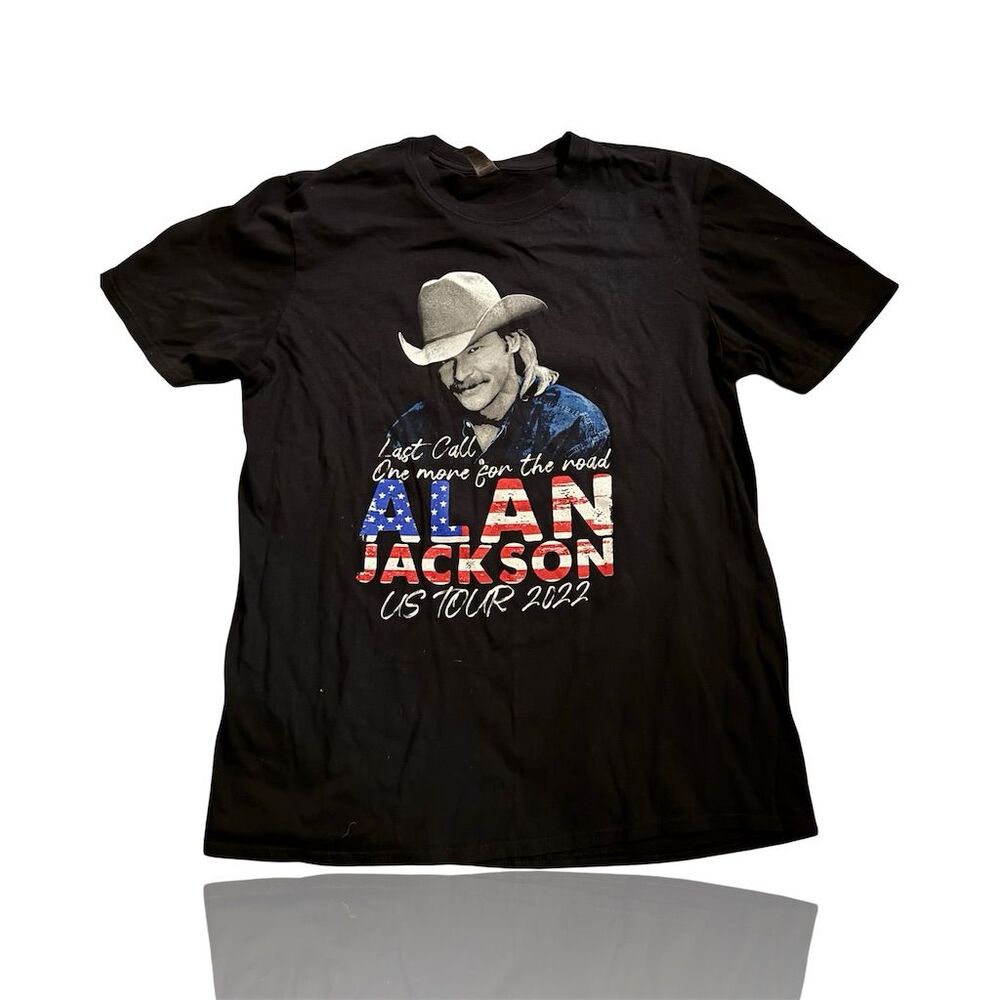 Alan Jackson Farewell US Tour 2022 Men's Black Concert Tee: Country Music